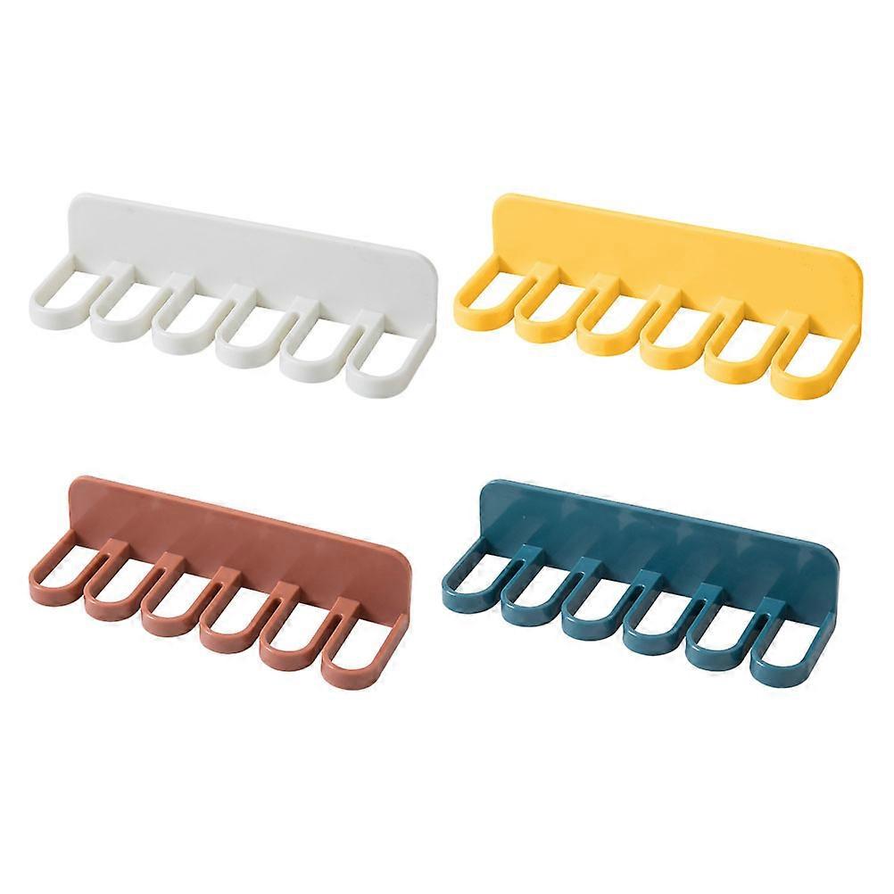 Non Damage Wall Hooks Punch Free Wall Hooks Office Use Assorted Color ABS Material 4Pcs