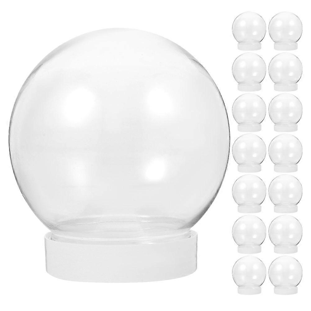 Plastic Snow Globes For Crafts Snowman Decor Round 300ml 15Set