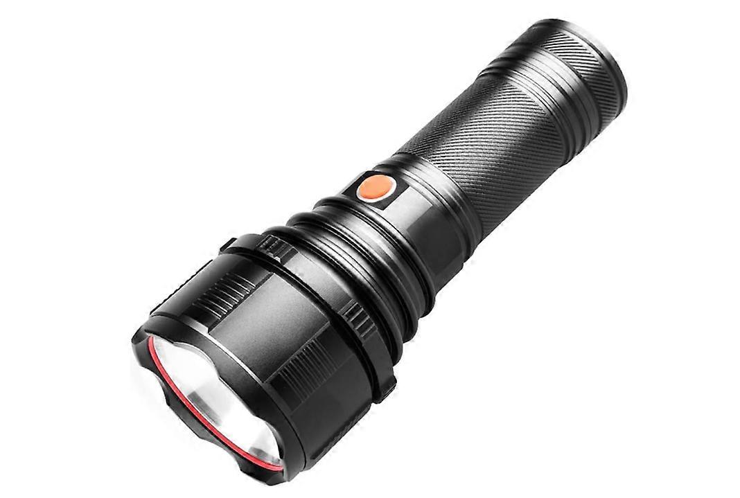 Ganguang flashlight, emergency light, high power, 5 modes, waterproof and non-slip surfaces, easy to use(Black)
