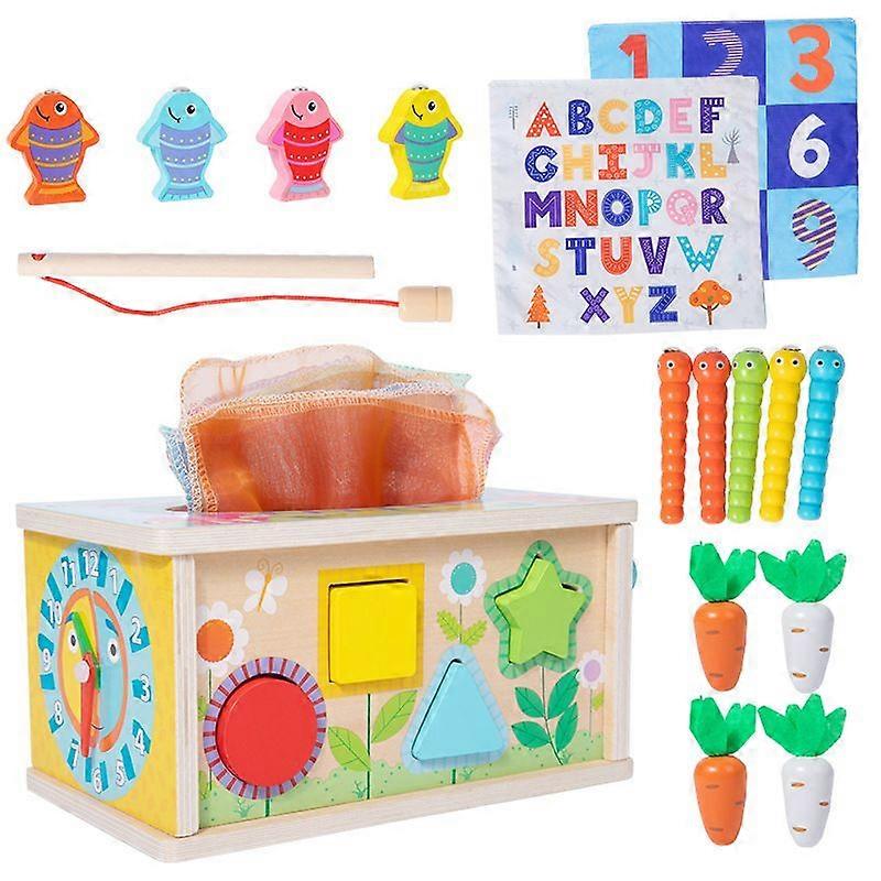 Teaching aids paper box color matching pull carrot children hand-eye coordination exercise puzzle parent-child interaction, fun desktop game