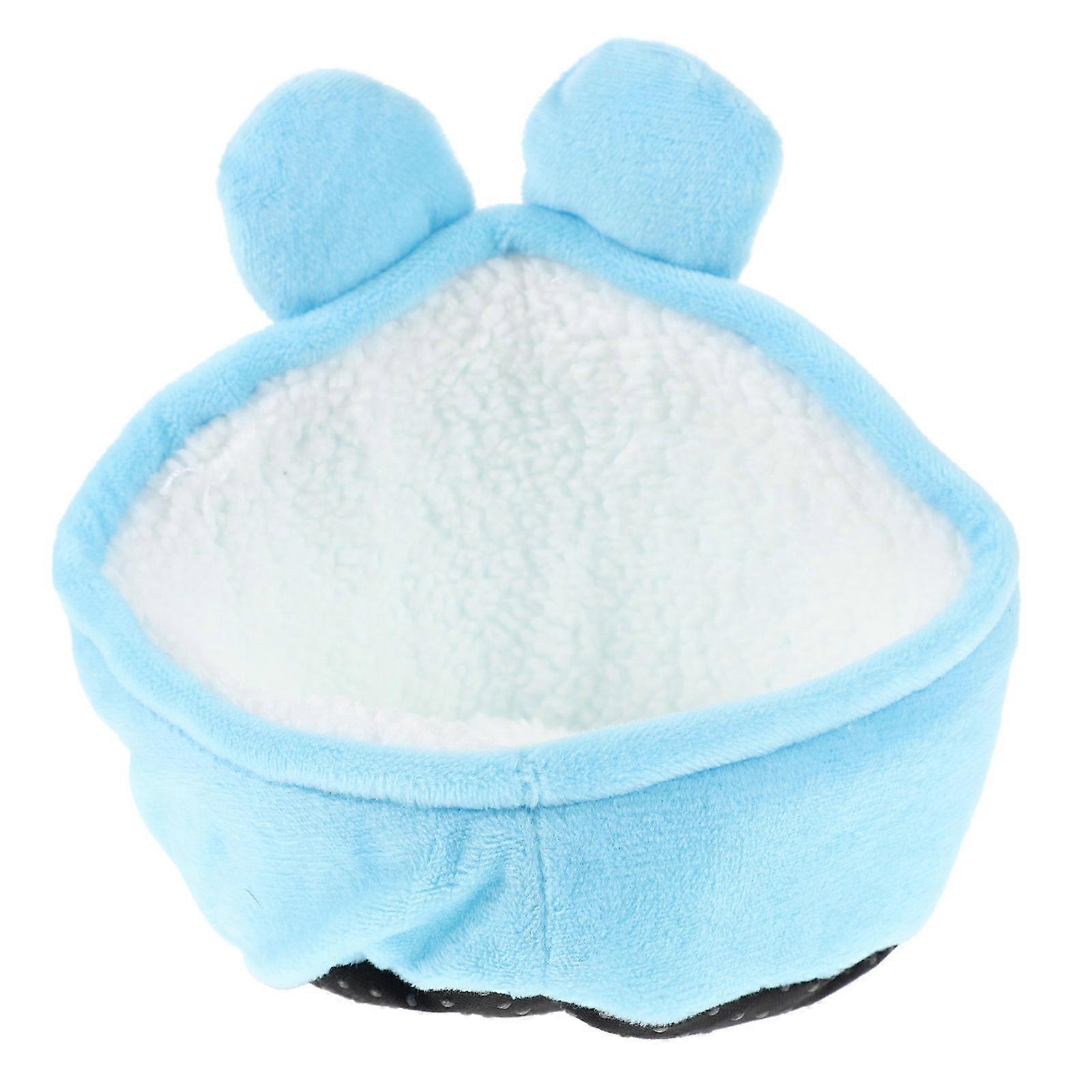 Pet Hamster Nest Warm Small Animal Hut Habitats For Hamster Sky-Blue 10X10X12CM Private Hideout 1Set