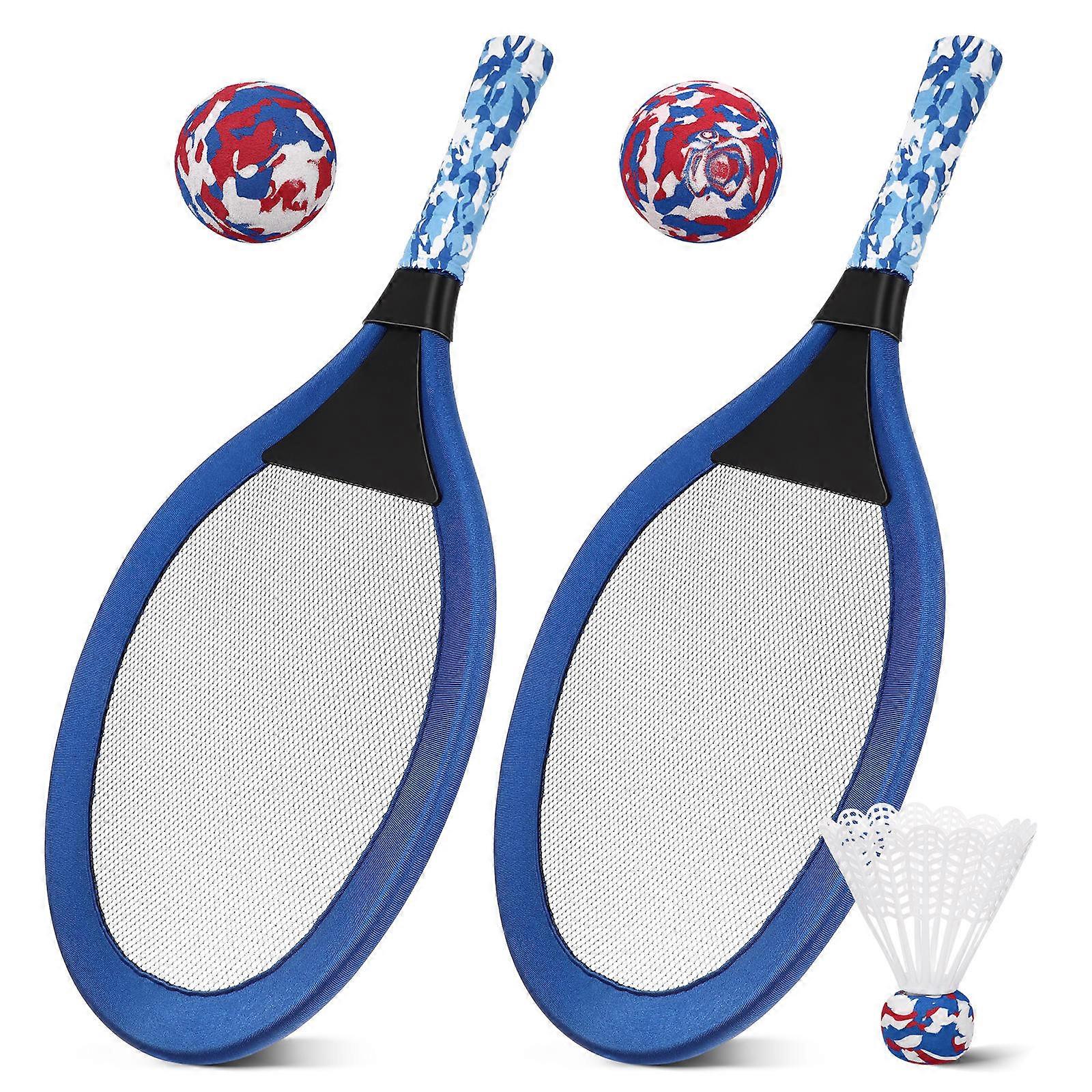 Tennis Racquets for Children Tennis Racket Set Multifunctional Style Outdoor Sports Kindergarten Activities Blue 52.00X27.00X2.00cm 1 Pair