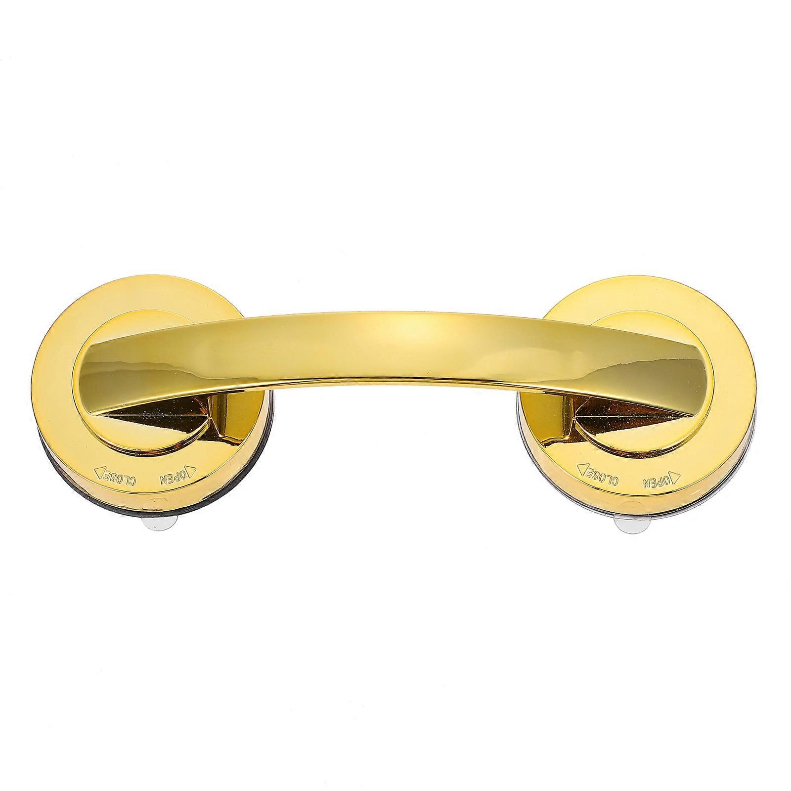Shower Bars Suction Grab Bathroom Shower Handle Golden 18x6x4.5cm Ergonomic Comfort 1Set