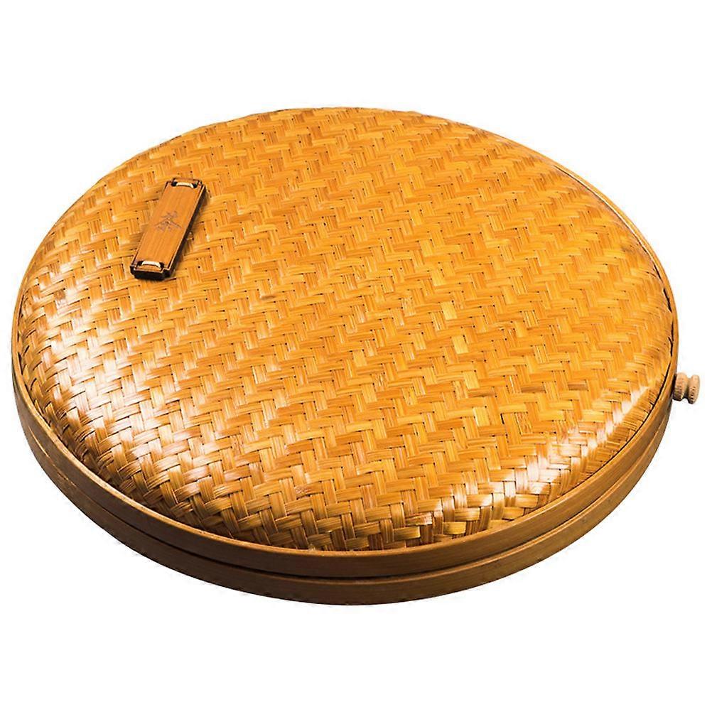 Tea Storage Containers Bamboo Weave Tea Accessory Storage Box For Home Use Simple Design 22*22*5cm 1Pack