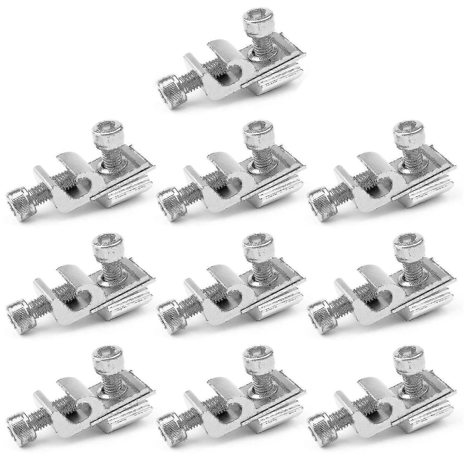 10 stk Solar Grounding Lug Fastgørelseselementer Clip Lynbeskyttelse Jordforbindelse Dele
