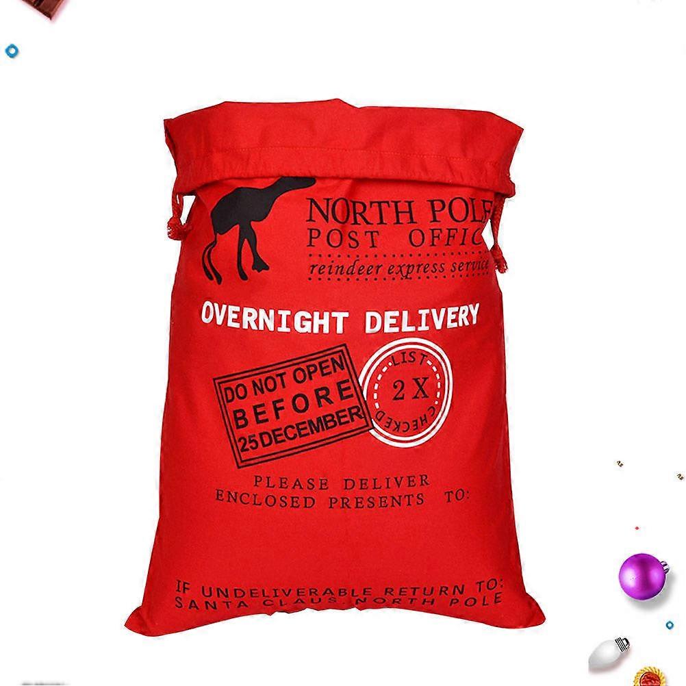 Drawstring Pouch Christmas Candy present Bag Red Rectangular Delicate Bundle Party Snacks Container 1Set