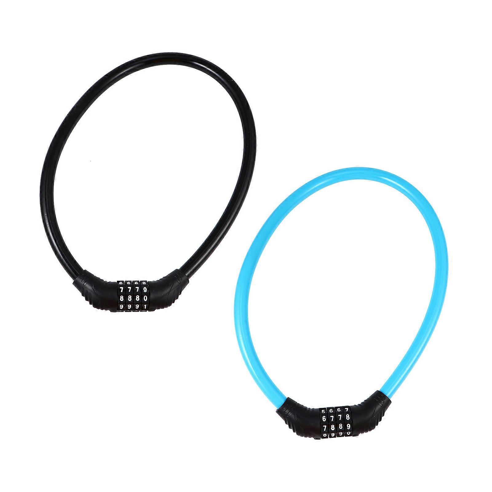 Bike Lock With Key Heavy Duty Anti Theft Chain Lock For Cyclists Outdoor Riding 2Pcs