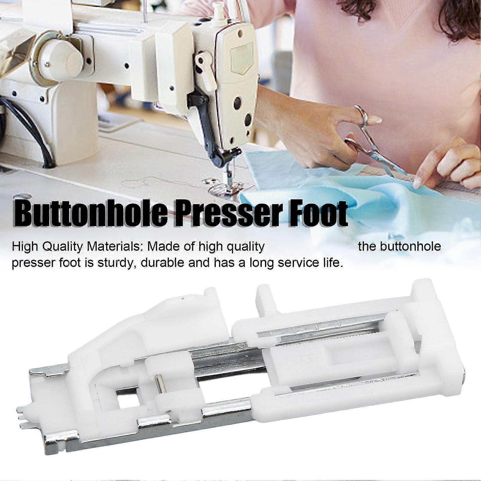 Buttonhole Presser Foot, Shiny, Rust-Resistant, Accessory for Domestic Sewing Machine