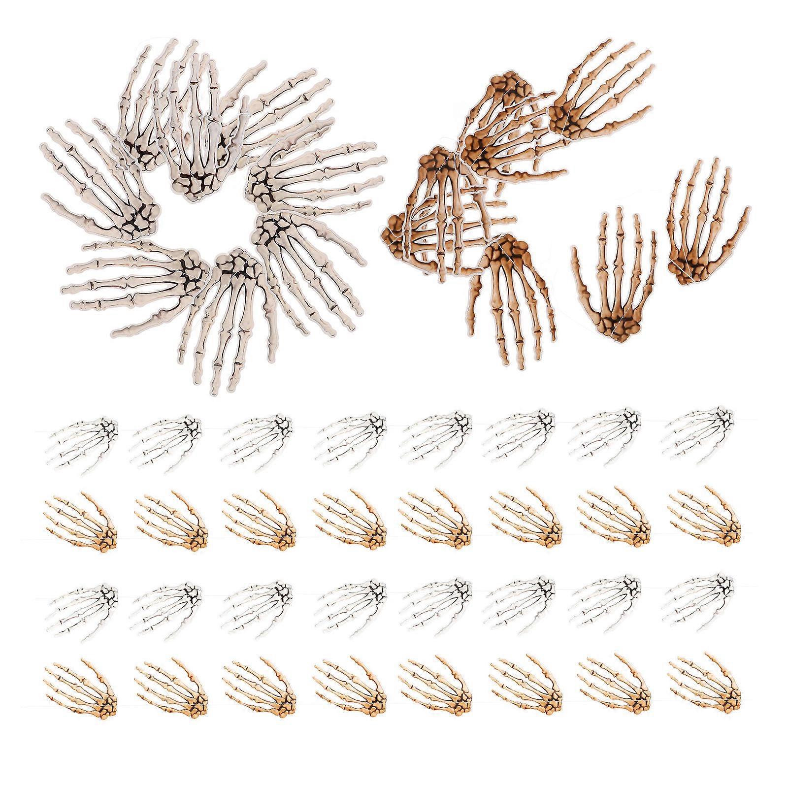 ハロウィーンペンダントオーナメントスケルトンスカルバナーペンダントハロウィンパーティーデコレーション用100.00X8.40X0.20CM 6個