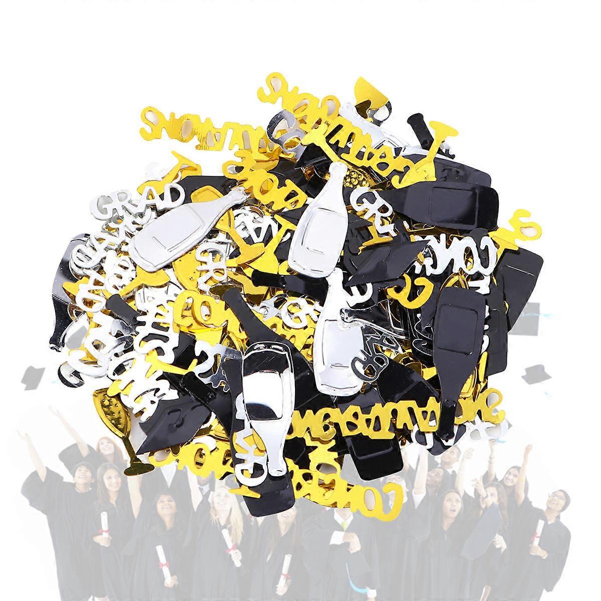 Decor Confetti Graduation Table Centerpieces Assorted Color 3x0.8x0.05cm 3Set Graduation Party Supplies