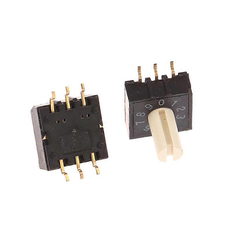 2pcs RM3HAF-10 Commutateur rotatif 10 0-9 Commutateur de codage Patch 3 : Noir