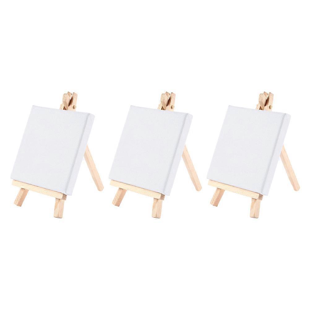White Miniature Easel for Decoration Craft Projects and DIY Paintings 3Pcs