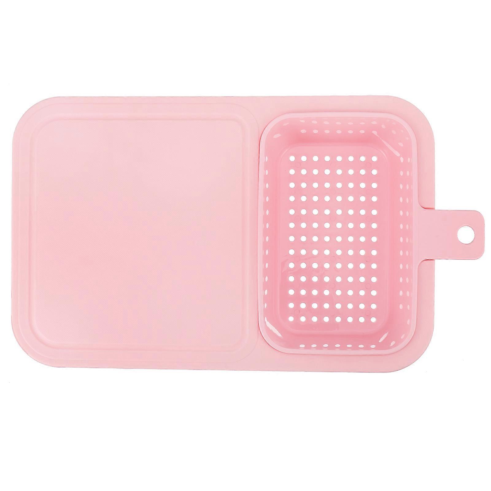 Vegetable Chopper Kitchen Essentials Pink Plastic Cutting Board Home Kitchen Use 43x28cm 1Pack