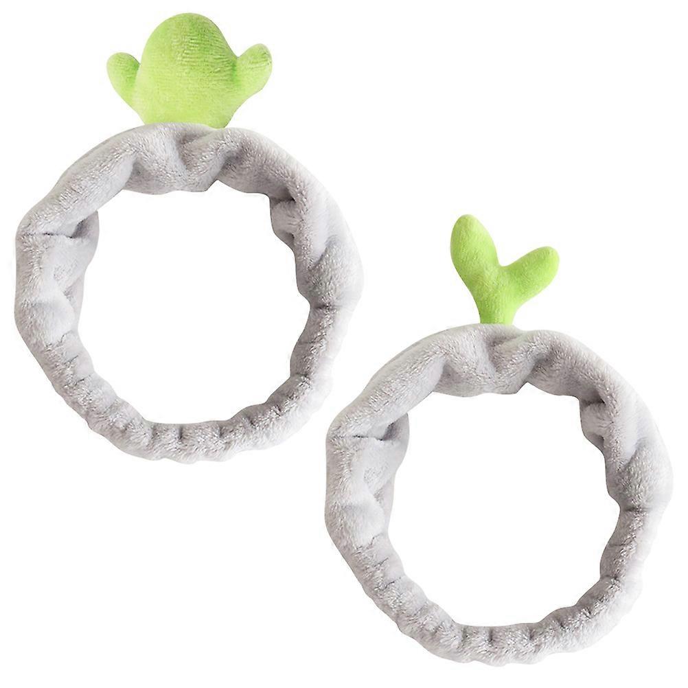 Cute Headbands Square Simulation Headwrap Face Washing Yoga Running 2Pcs