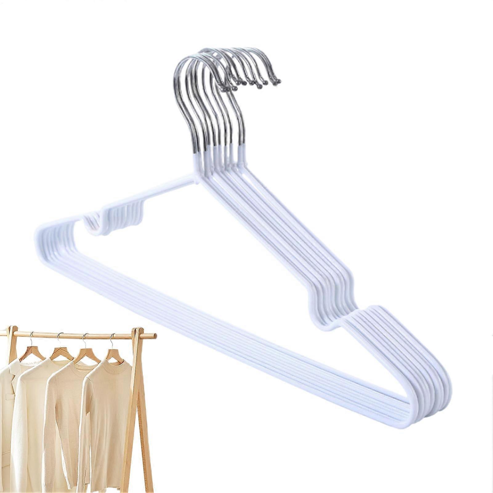 Hangers 10-Piece Set Non-Slip Suit Hooks With Shoulder Grooves For Jackets Skirts Ties Sweaters Durable Wardrobe Storage