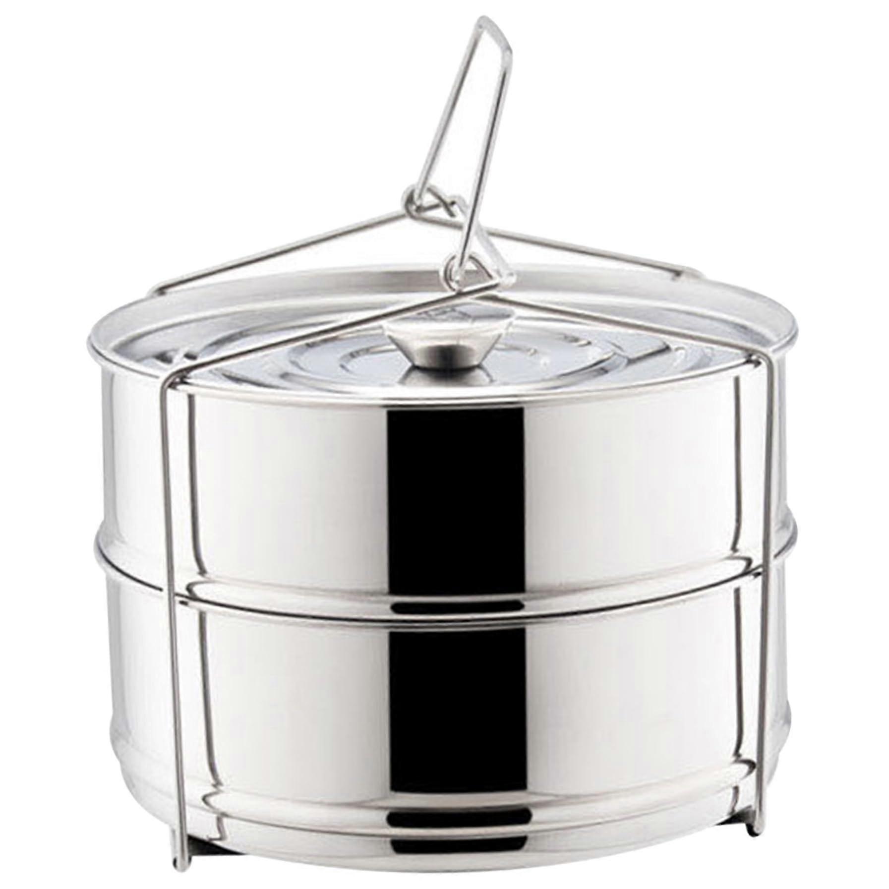 Steamer Pot Steamer Pot with Lid 2Layer Stainless Steel Steamer with Lifting Handle Highly Polished Easy to Wash Steamer for Cooking Steaming