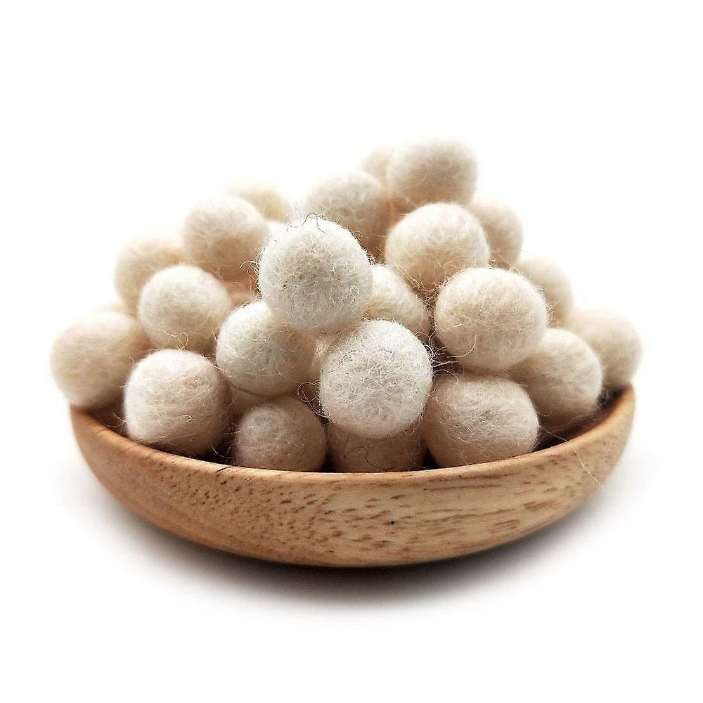 15mm Felt Balls Pack of 20 Colourful Pom Poms Natural Felted Wool Craft Beads for DIY Accessories and Garlands Style 2