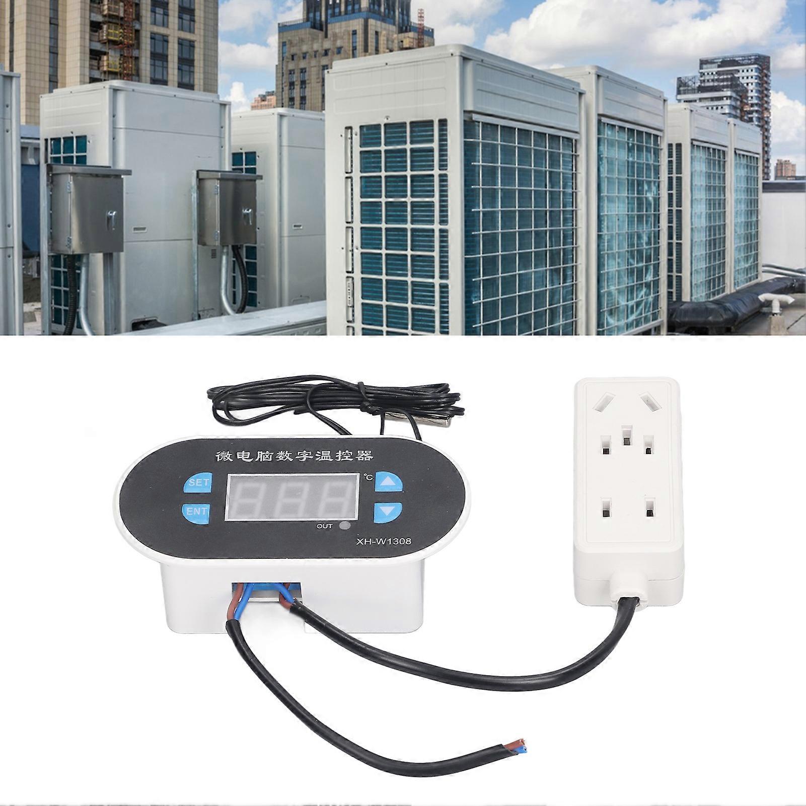 Digital Temperature Controller LED Heating Cooling Thermostat Control Switch with Waterproof Probe 110‑220V