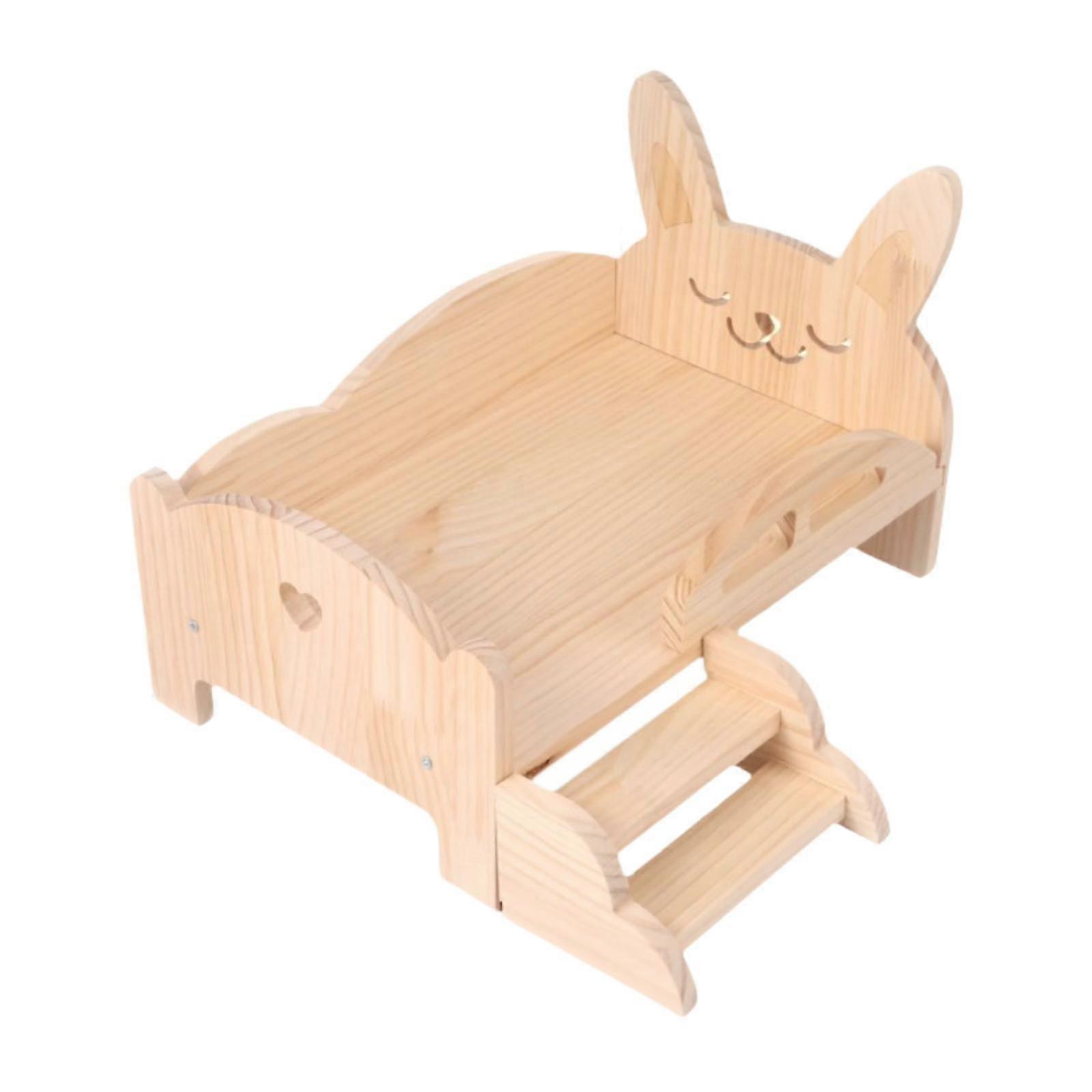 Wooden Pet Bed Cat Bed Stable Modern Easy Assembly Cat Nest Pet Sofa for Rabbits
