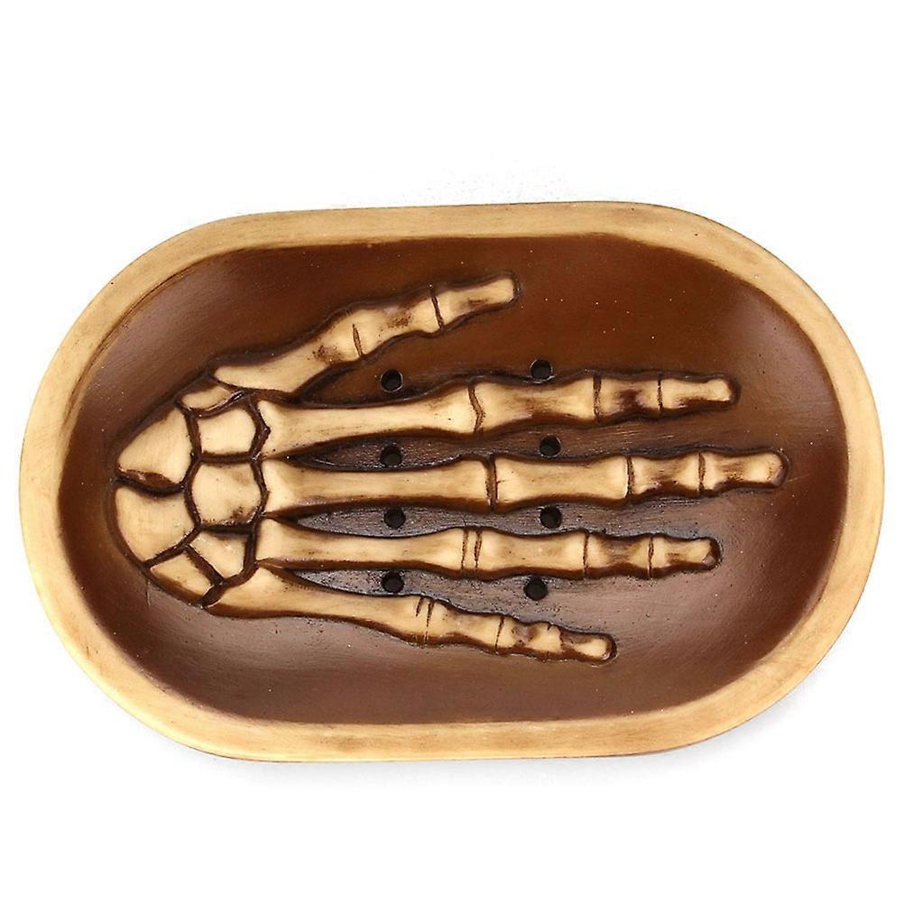 Resin Soap Tray Holder Gothic Skeleton Style Keep Soap Clean and Dry 1Pack