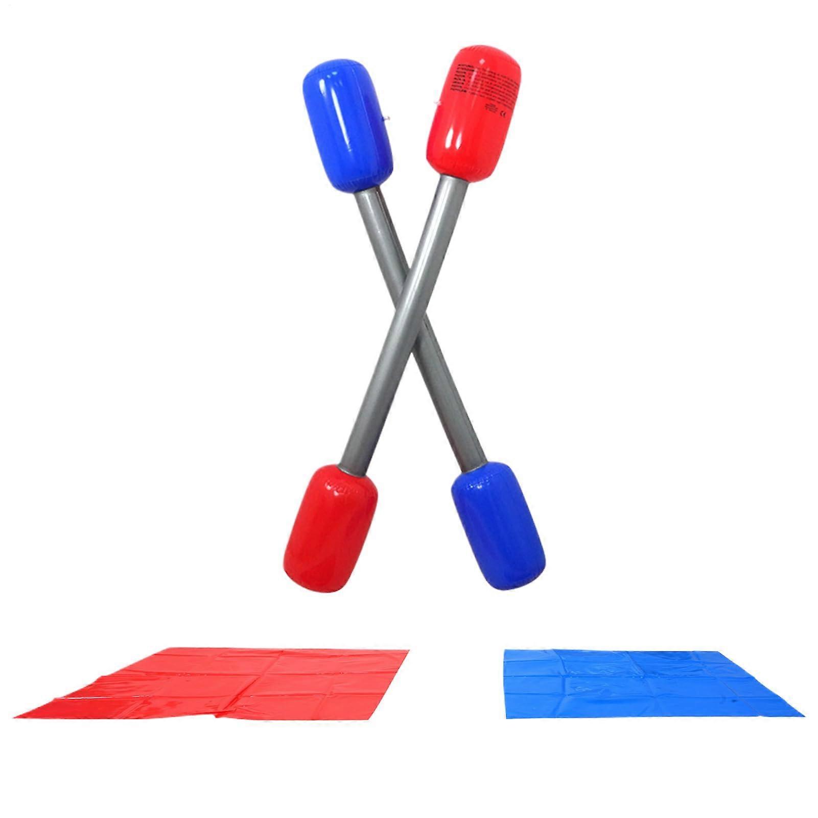 Inflatable Gladiator Game Set  Sticks  Mats Kit for Boys, Girls  Adults