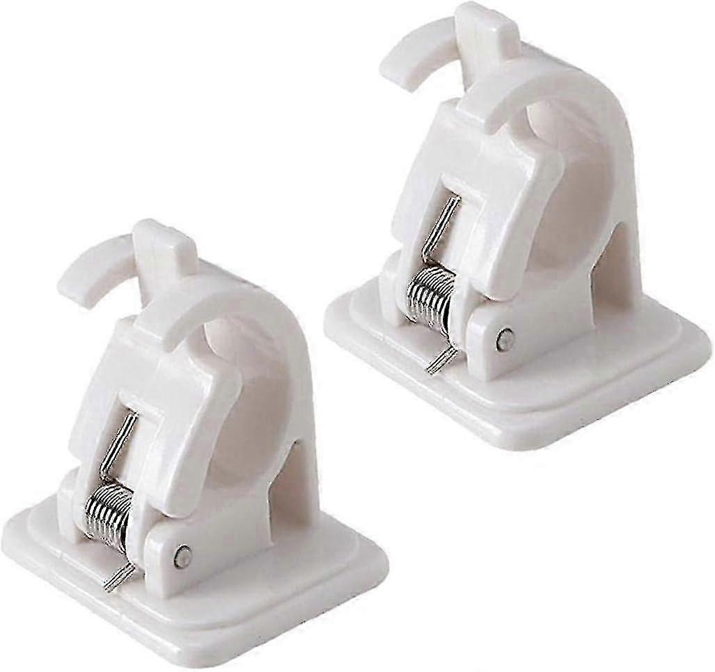 Wall Mounted Plastic Fishing Pole Holder Rack Organizer Clips 2PCS