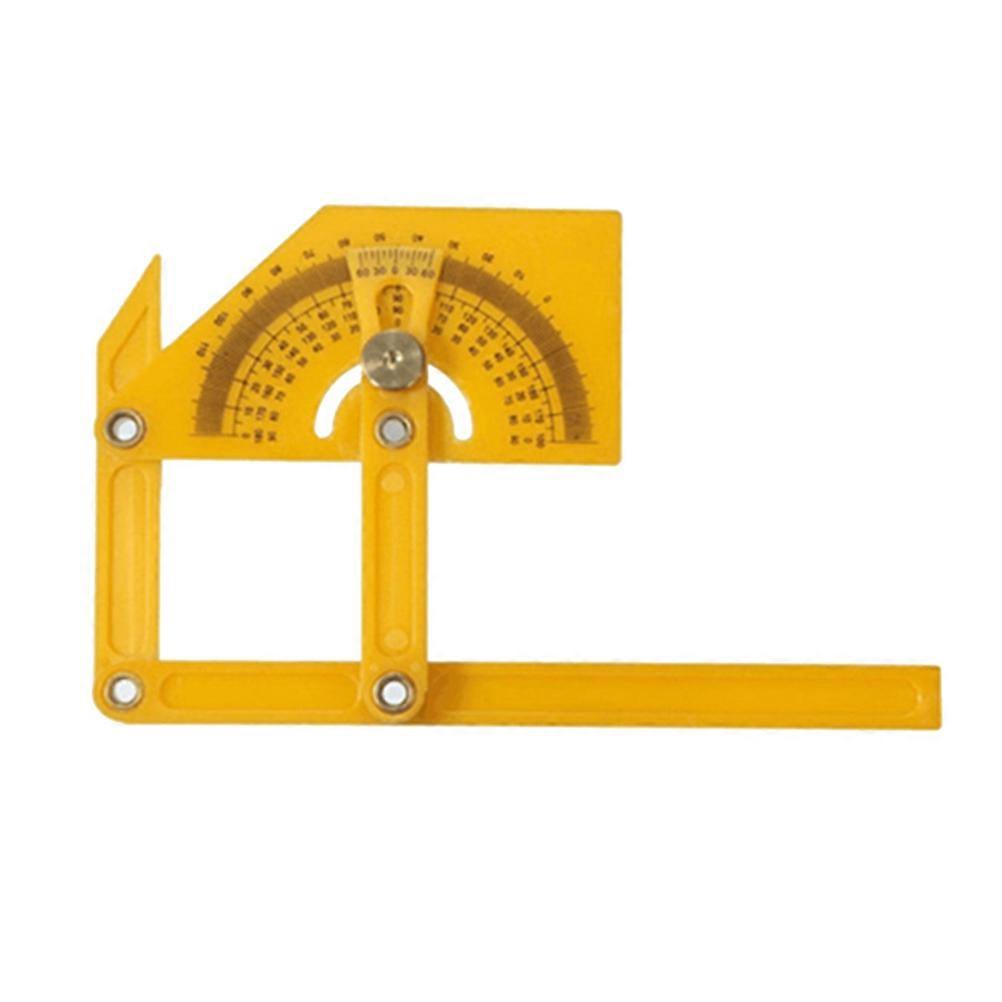 Yellow Abs Multi Angle Measuring Ruler For Table Corner Craftsmen Engineering Projects Flexible Design 1Pack