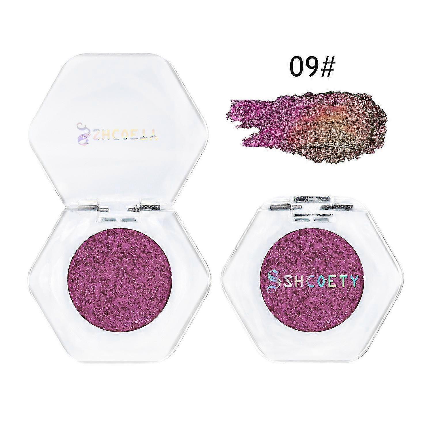 Meerjungfrau Schillernde Lidschattenpalette Helles Lila Smaragd Glitzer Lidschatten, Glitzer Diamant Highlighter Make-up Lidschatten