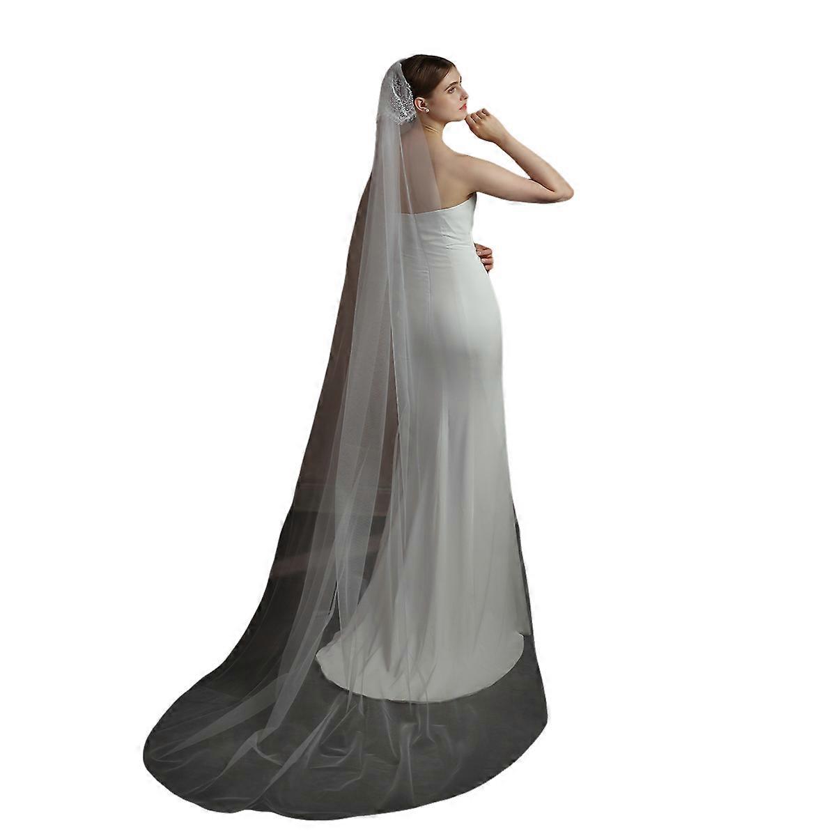 Wedding veil, white, 1 pc.，909