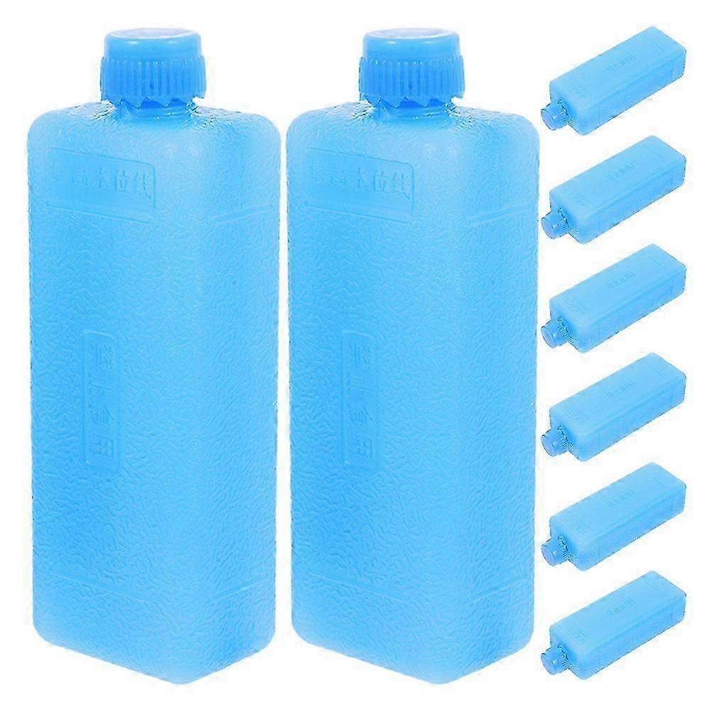 8pcs Cooler Ice Packs Ice Crystal Boxes Reusable Freezer Packs Long Lasting Cooler Ice Blocks Cool Packs For Lunch Boxes Camping Picnic Air Conditione
