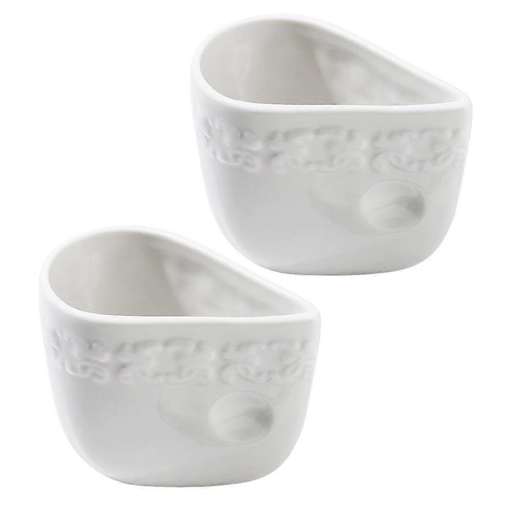 Ceramic Coffee Bean Container Weighing And Measuring Minimalist Style For Home Cooks White 2Pack