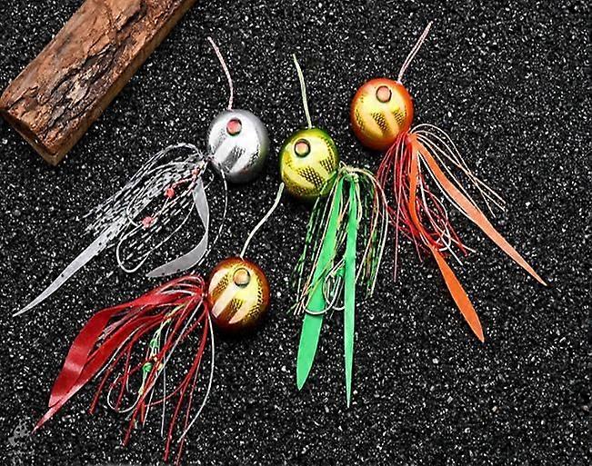 4 stücke/satz Blei Jig Kopf Haken Angelköder Köder Glow Bass Jigs Salzwasser 40-200g