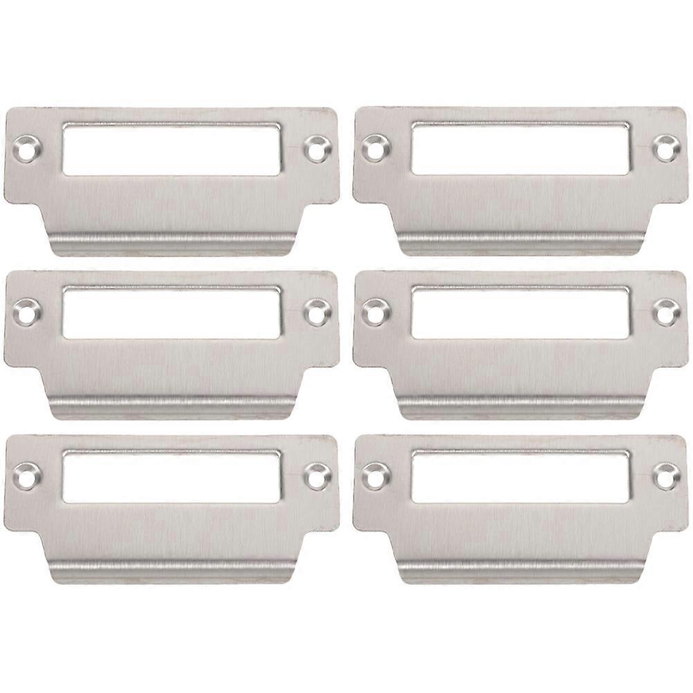 Door Security Plate Deadbolt Strike Plate Garage Door Reinforcement Silver 10X4.5CM 6Pcs
