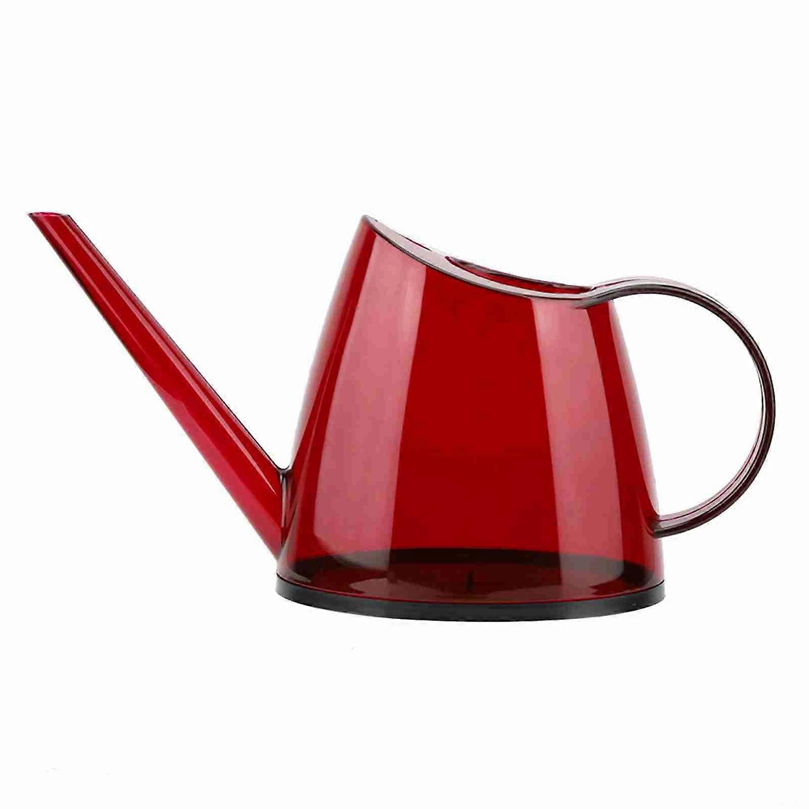Fashionable Uncovered Garden Flower Sprayer Long Spout Candy colored Watering Can 1.2L (Red)