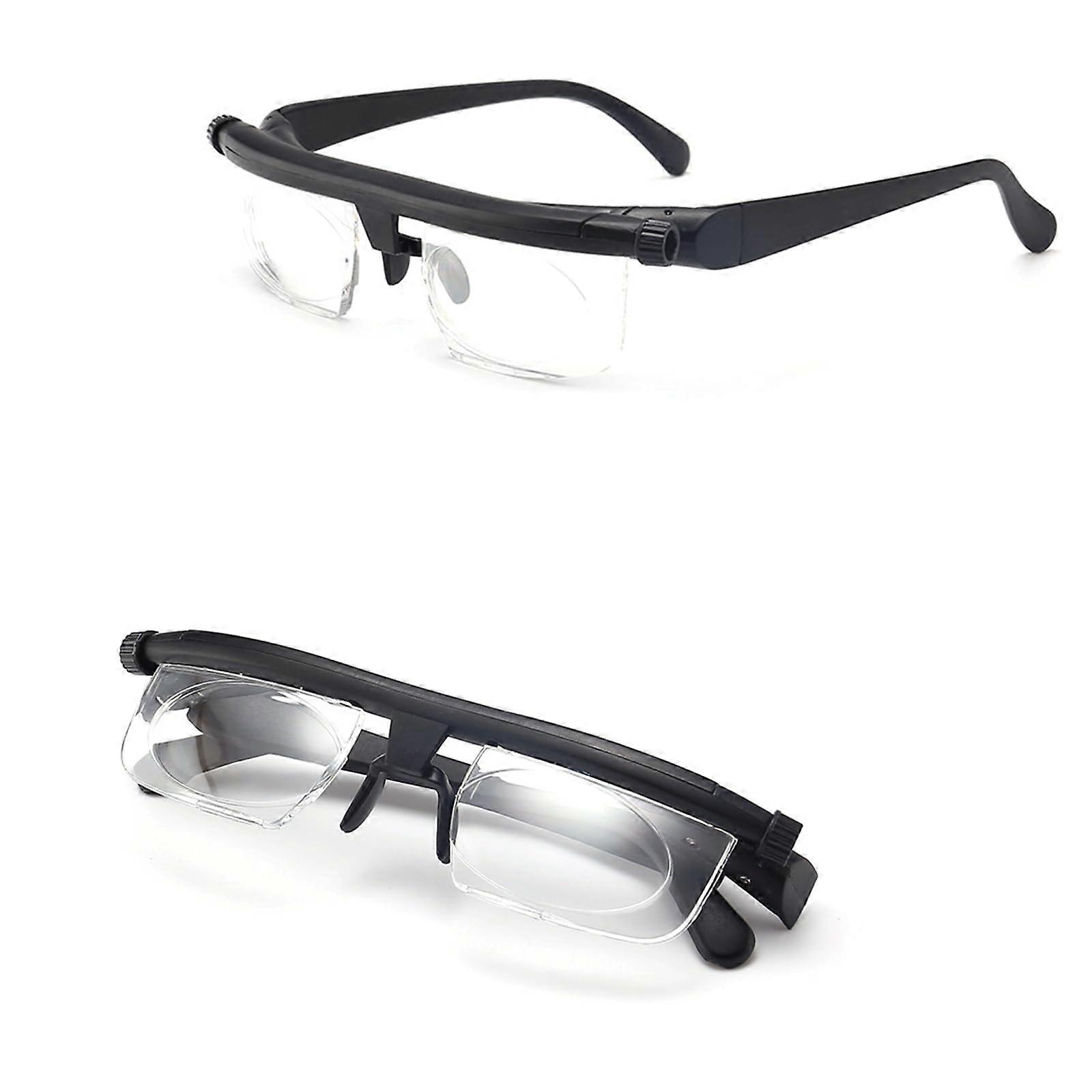Adjustable Focus Reading Glasses, 6D-3D Range, Correction Glasses, Unisex Eyewear