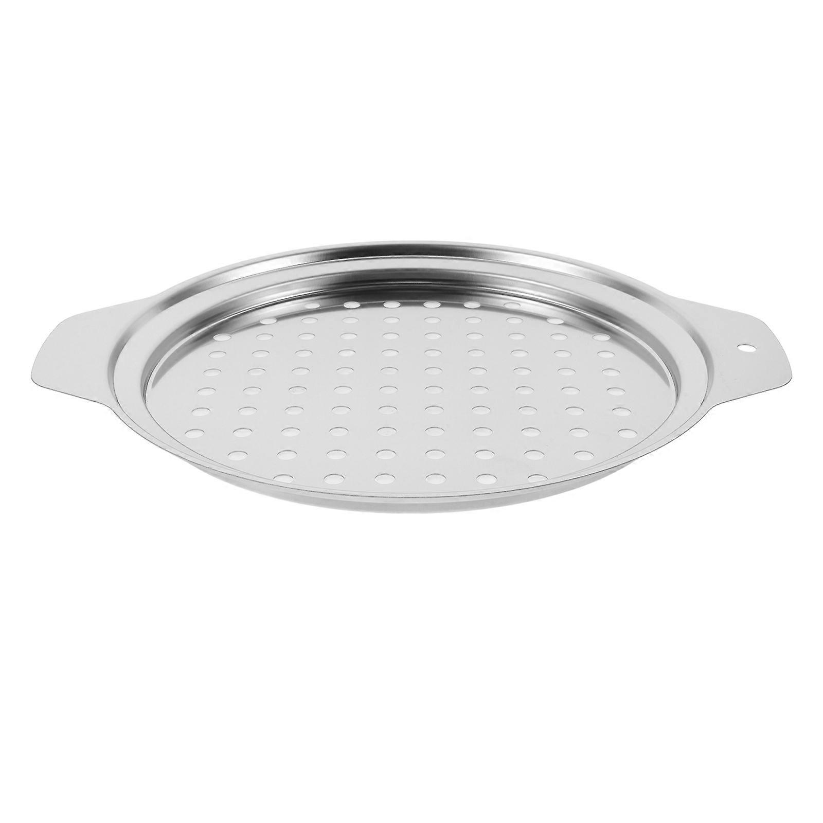 It sounds like you're describing a **multipurpose kitchen tool** — a **stainless steel steaming rack with heat insulated handles**, designed for