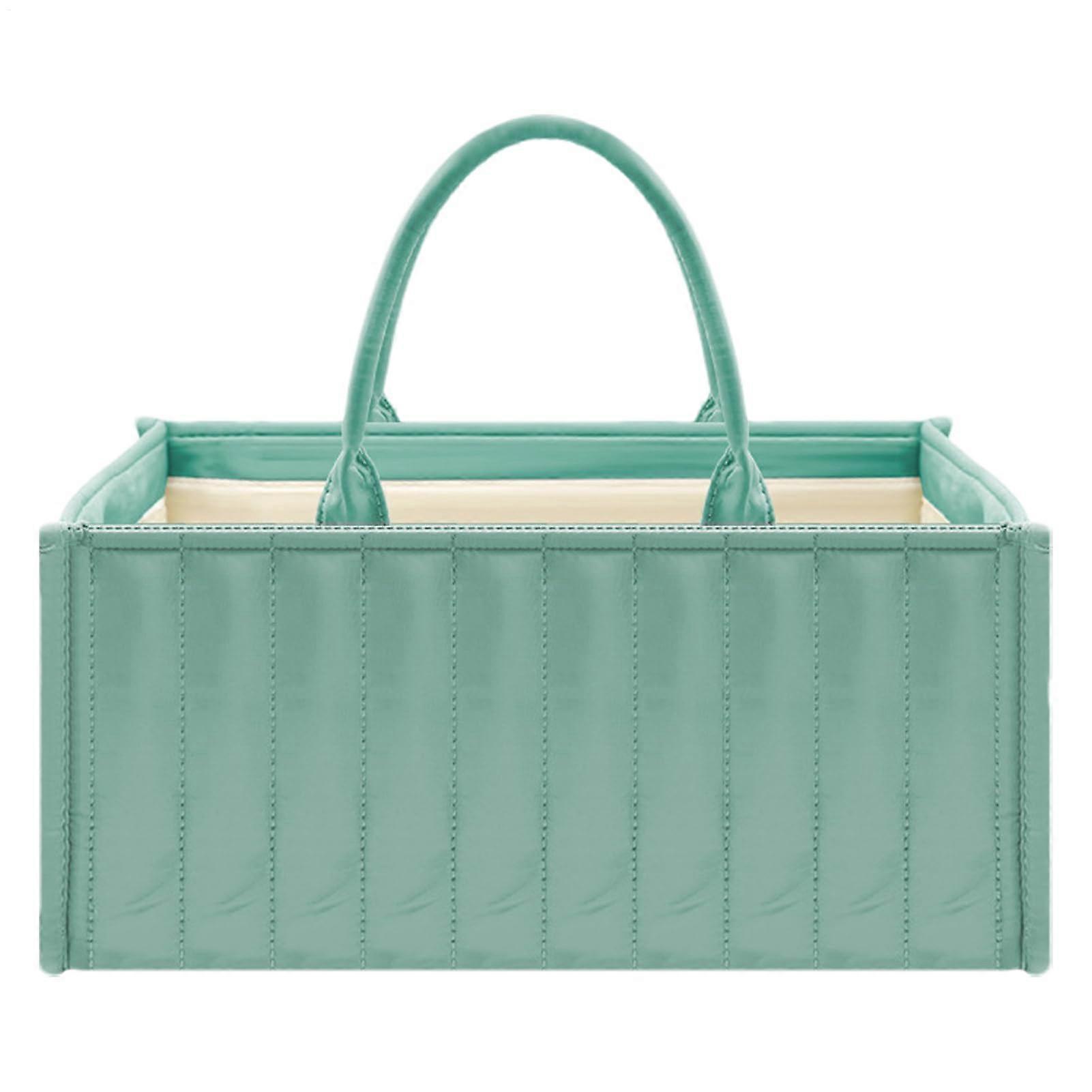Shower Nappy Basket, Foldable Nappy Organiser Bag with 2 Removable Dividers