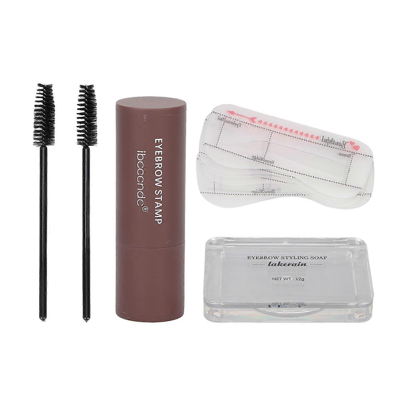 Ibcccndc Eyebrow Stamp Shaping Kit Long Lasting Eyebrow Stamp Pen Brushes for Perfect Brow BrownLight Brown