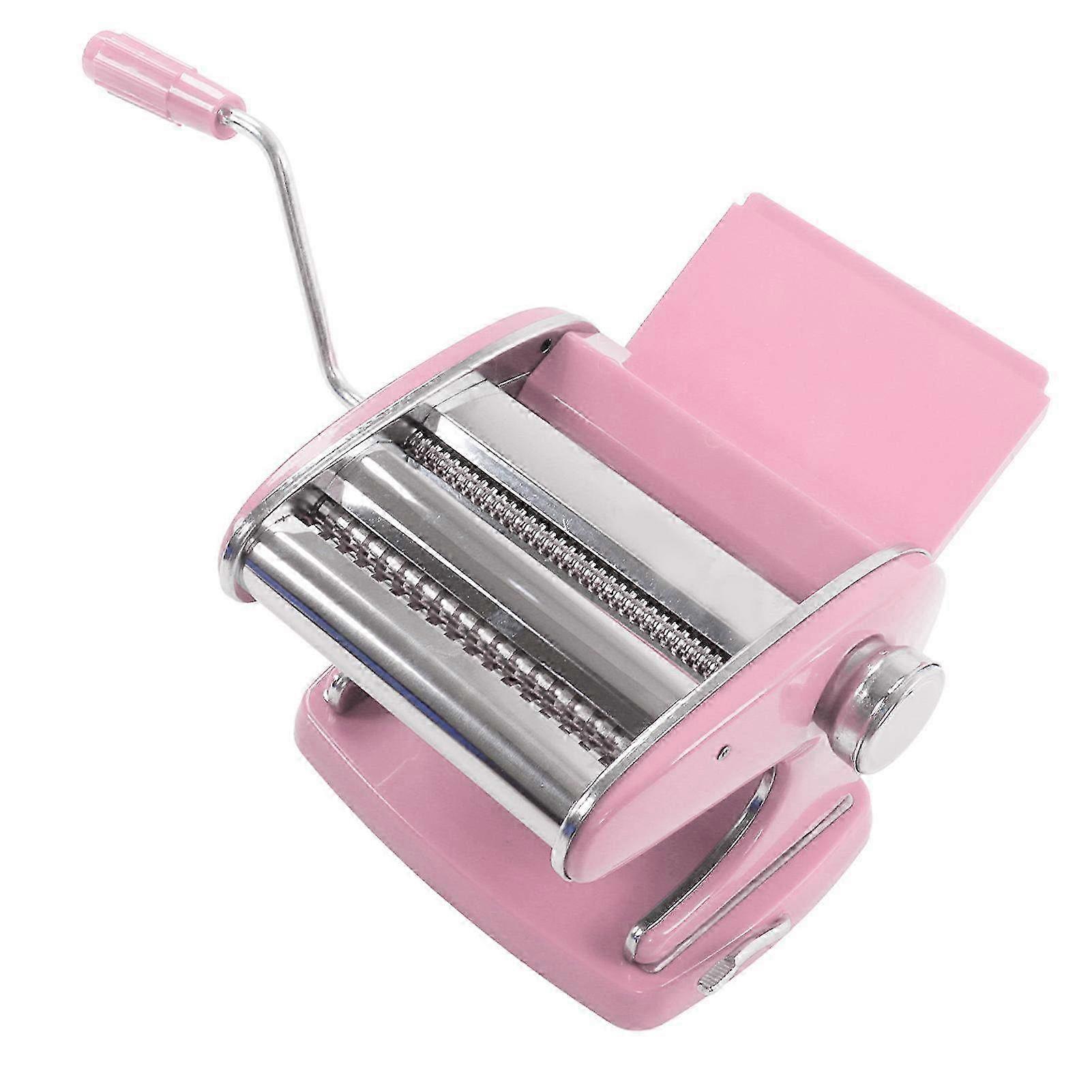 Manual Pasta Maker Machine with Stainless Steel Roller, Small Multifunction Noodle Maker for Home Use, Includes Suction Cup for Stability