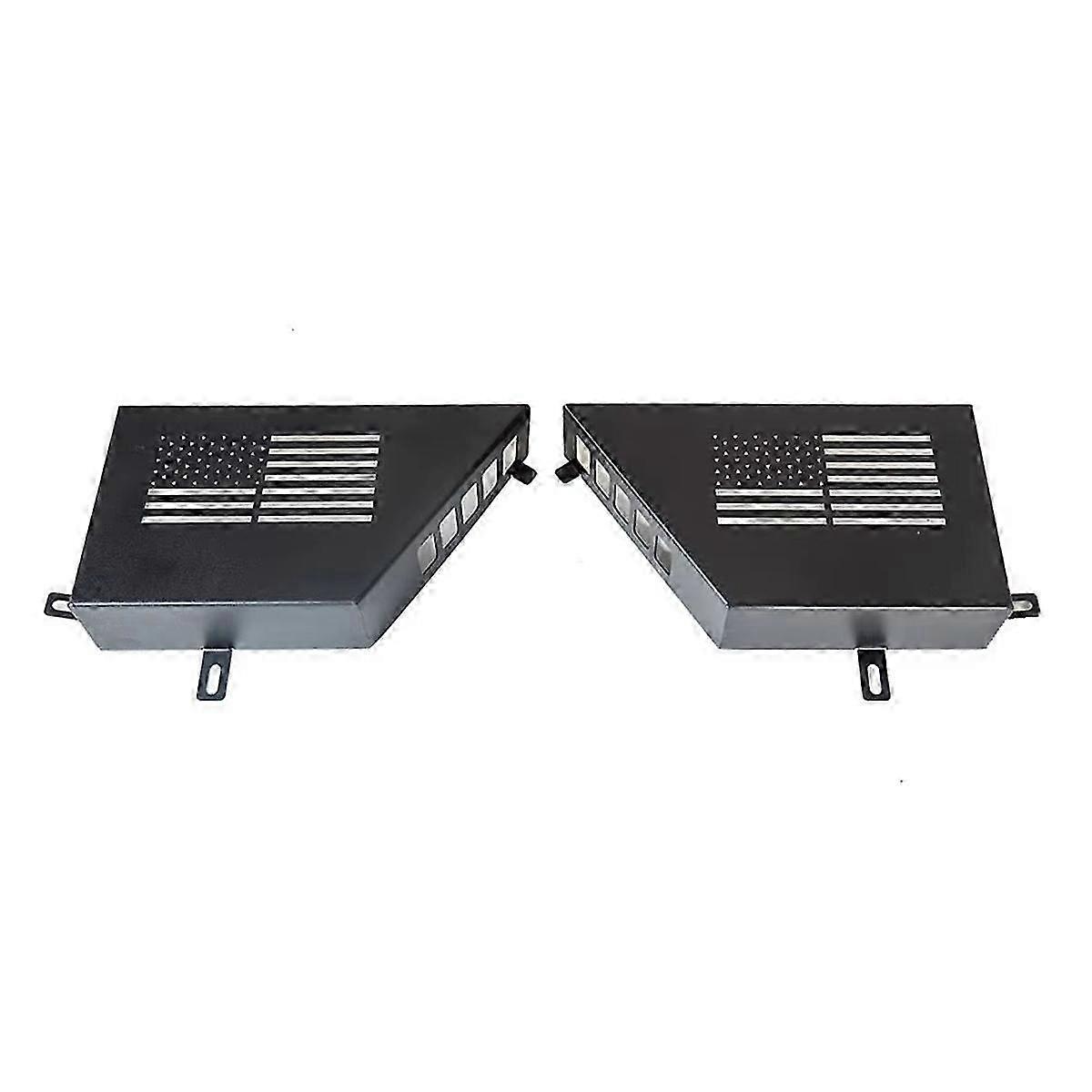 1Pair Metal Front Door Storage Box, Door Side Insert Organizer Box Pockets for Jeep Wrangler JK 2/4 Edition 0718