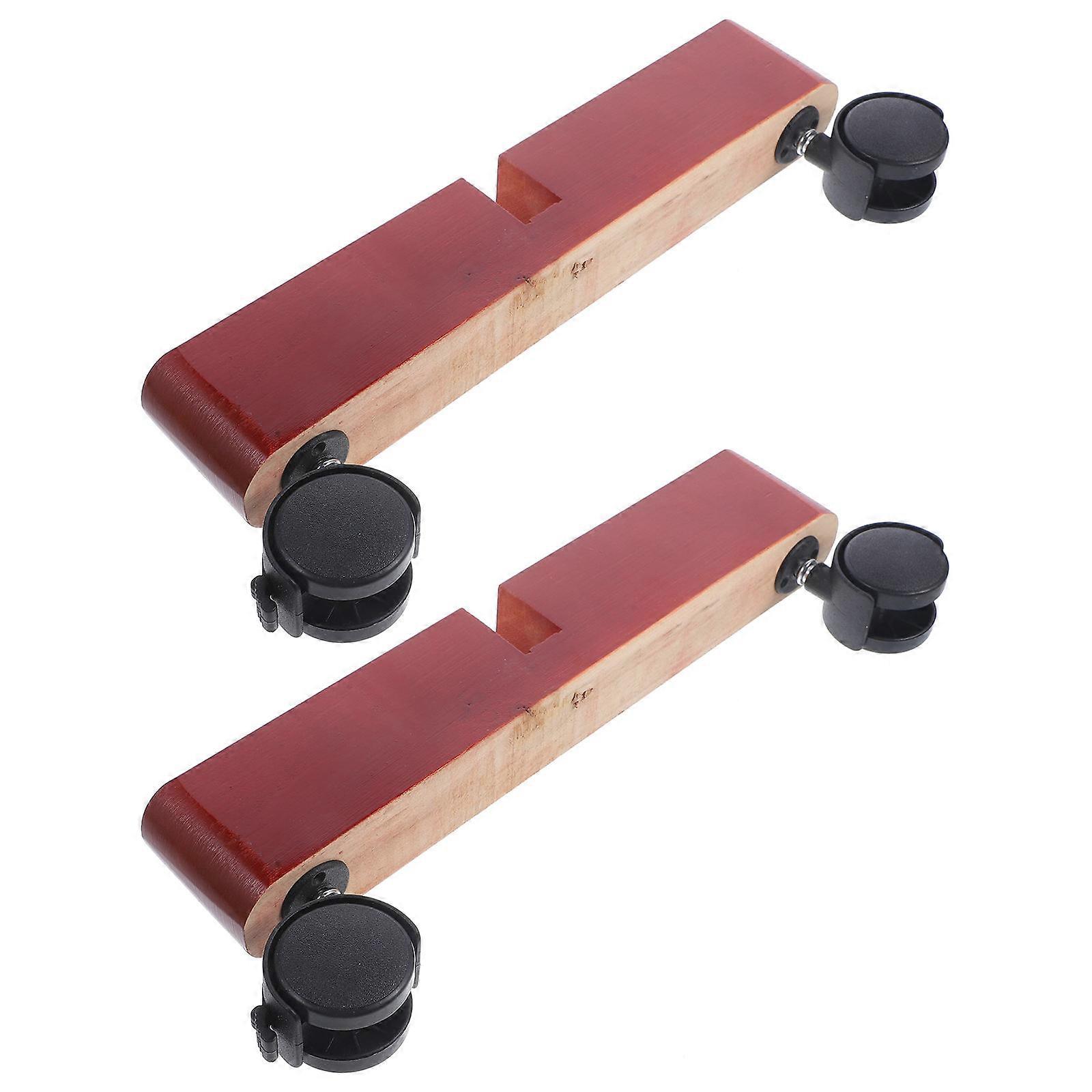 2pcs Wooden Screen Stand with Wheels for Room Divider Bracket and Partition Base
