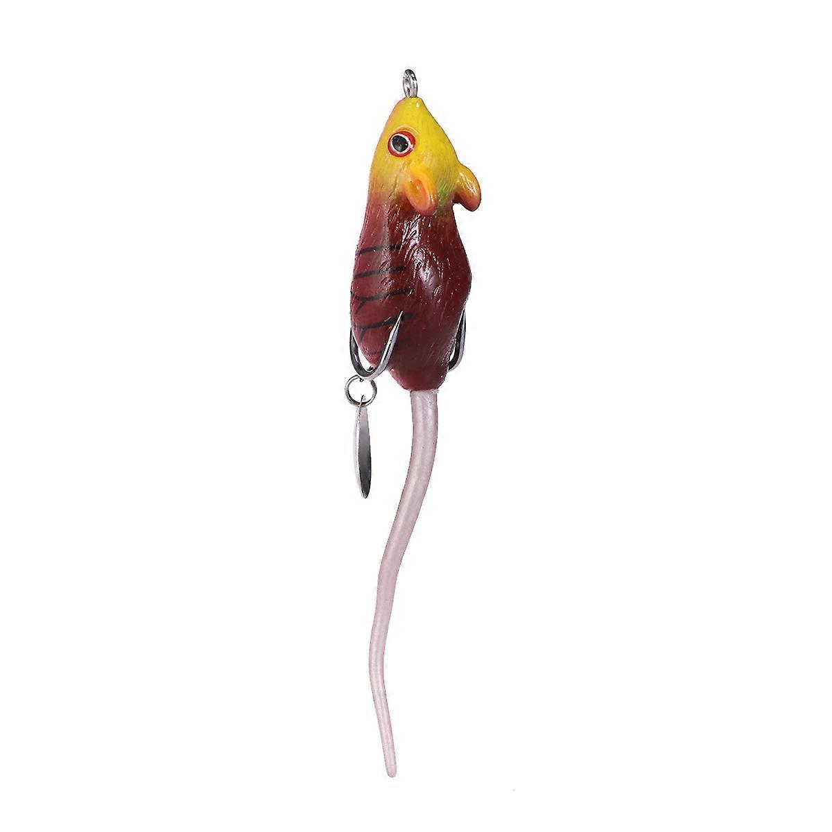 Ratfish Dinghai Fishing Lure Set with Double Barb Hooks and Sequins Design for Fishing Brown 10 5g
