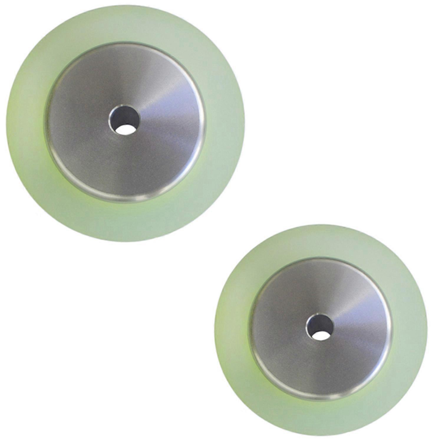 2 Pcs Aluminum Polyurethane Industrial Encoder Wheel Measuring Wheel for Measuring Rotary Encoder 10