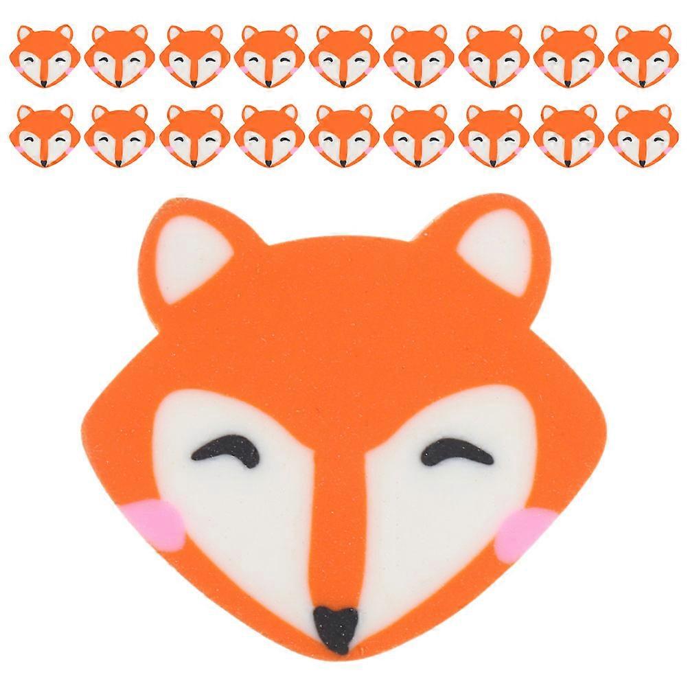 50pcs Mini Fox Erasers Soft Animal Erasers for School Supplies, Classroom Prizes, Homework & Art Projects