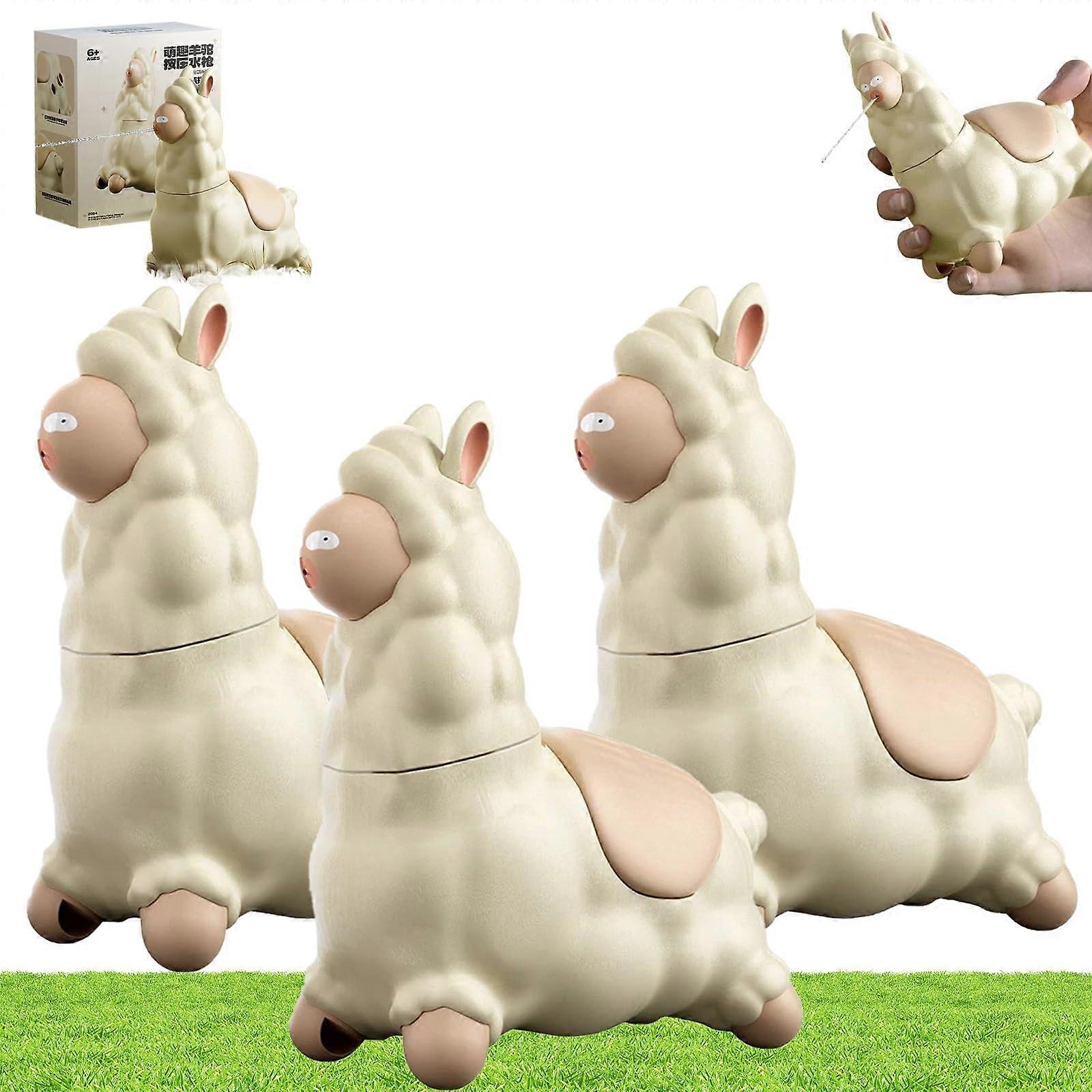 Spitting Llama Water Toy Set, Interactive Alpaca Sprayer, Leak-Proof Water Gun with Head Shaking, 3 Pieces
