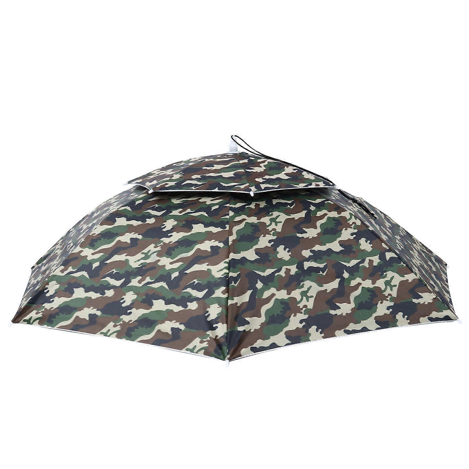 Heavy Duty Umbrella Double Layer Iron Oxford Cloth 95x95x34cm Heat Dissipation Breathable 1Pc
