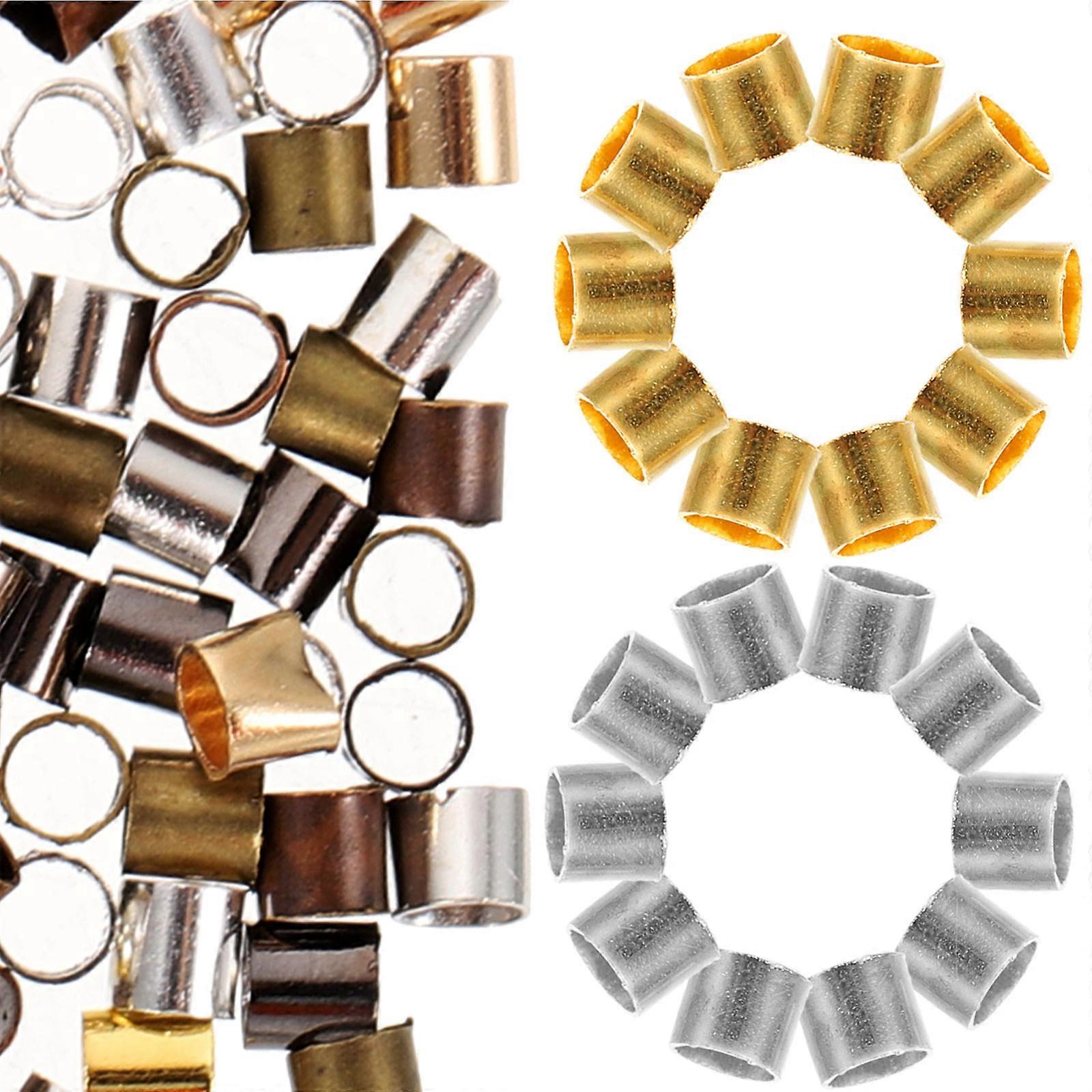 2500pcs Crimping Beads for Jewelry Making Crimping Tube End Tubes