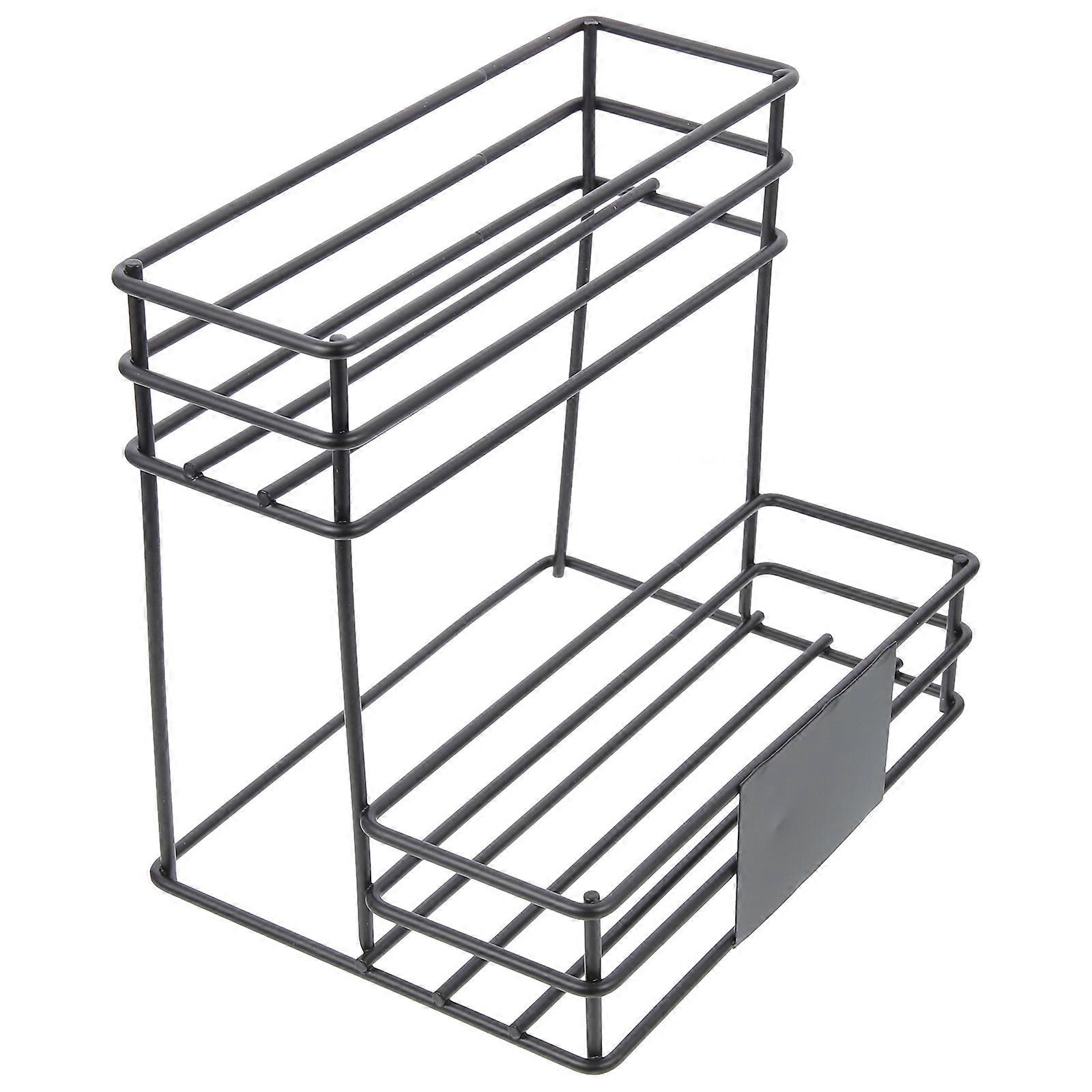 Coffee Syrup Rack Iron Syrup Rack for Storage 1 Piece Black