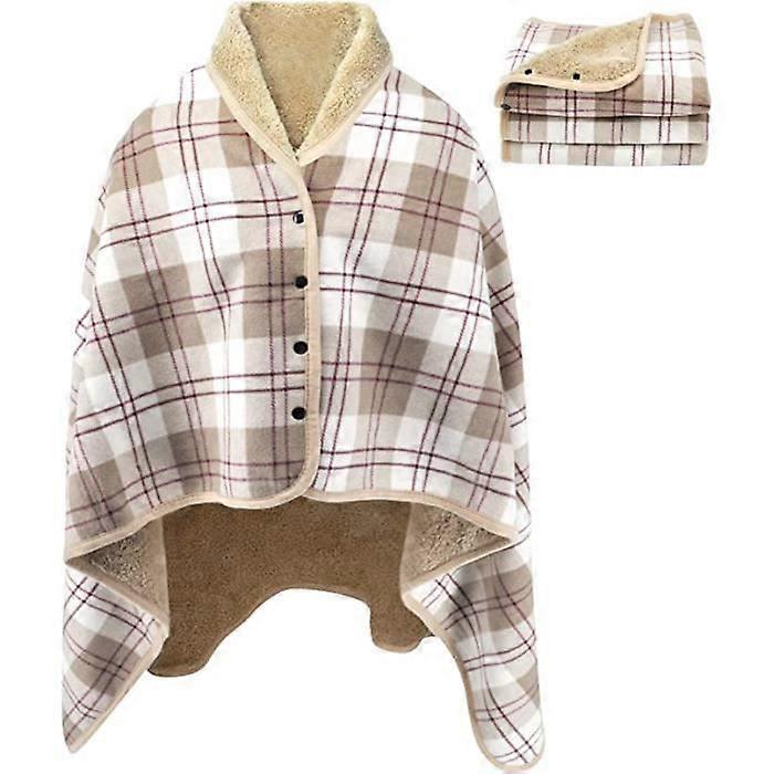 Poncho - Dame - Vinter - Varm - Elegant - Plaid Tæppe