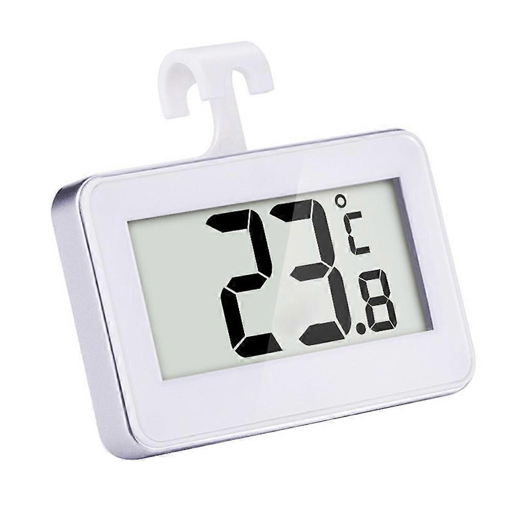 Freezer Temperature Gauge Refrigerator Thermometers Digital Frostbite Alert Low Power Notification Plastic Rectangular Home Use 2Pcs